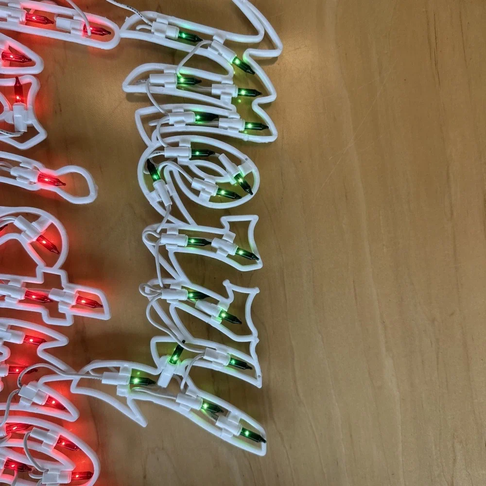 LAMPHOME Merry Christmas Light Up SIGN 50 LED‎ Red & Green Lights Holiday Decor